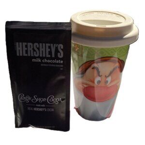 DISNEY Snow White Grumpy Travel Mug with HERSHEY's Hot Cocoa GIFT SET